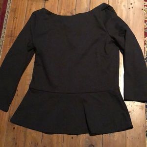 Loft black peplum top